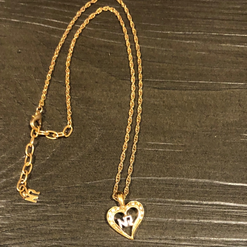 Nina Ricci Gold Heart Pendant Necklace